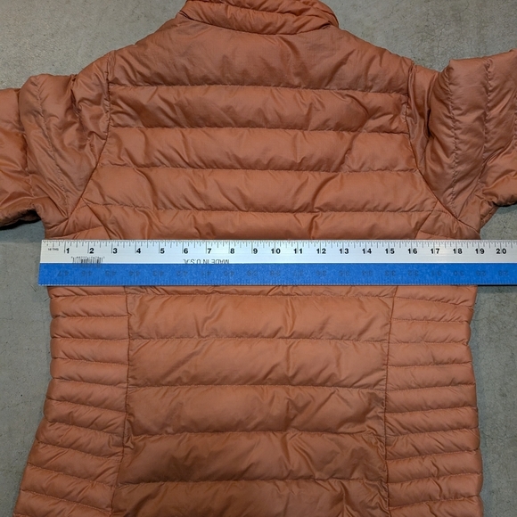 Patagonia Downy Sweater Ful Zip Women's S Coral/Light Orange Flaws - Picture 9 of 10